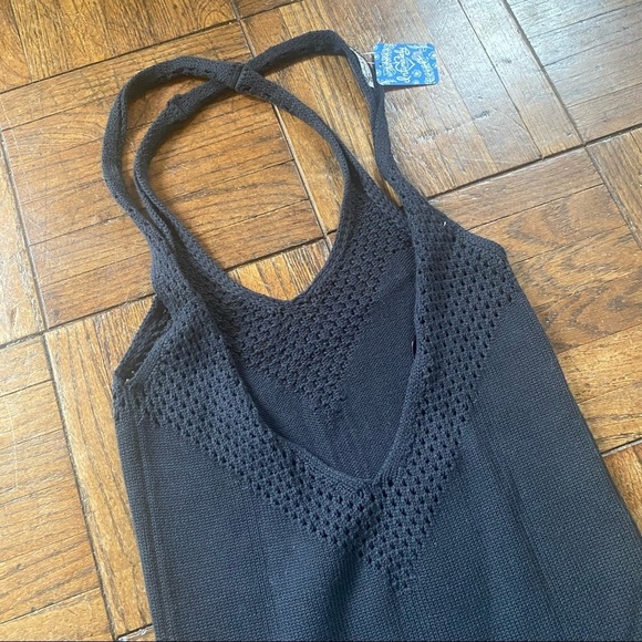 NWT Sz XS Free People Intimately Black Knockout Swit Slip Knit Mini Dress - Picture 5 of 6